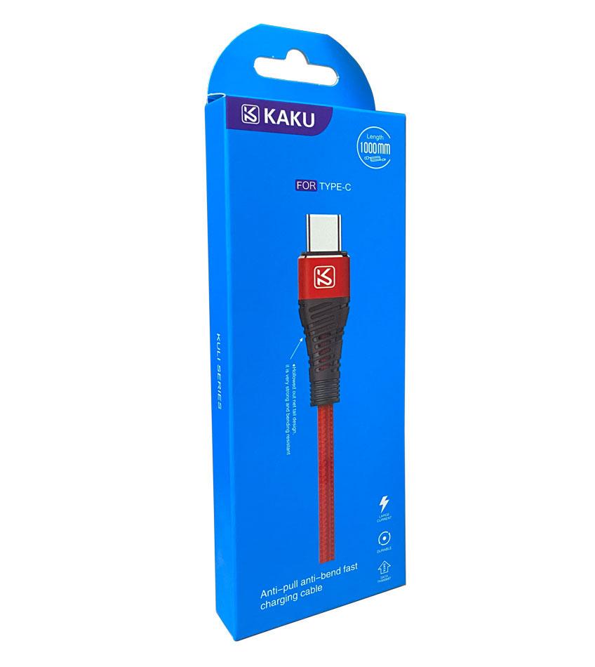 USB кабель Kaku KSC-298 USB-Type-C 1 м Red (1253050361) - фото 2