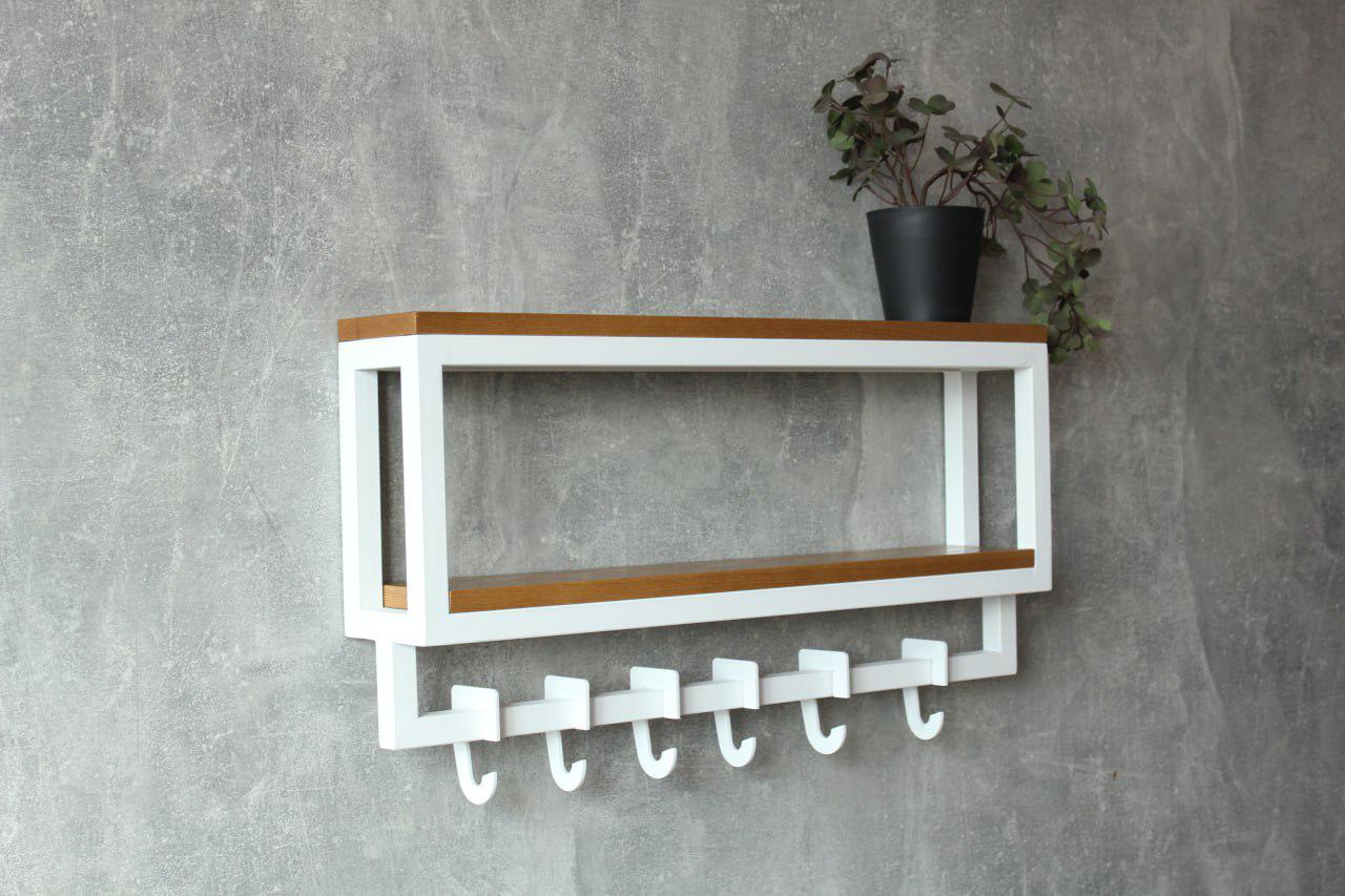 Вешалка для одежды MDA дерево и металл с крючками 6 шт. 60х10х28,5 см (ML-15.3.3) - фото 2 Вешалка для одежды MDA дерево и металл с крючками 6 шт. 60х10х28,5 см (ML-15.3.3) - фото 2