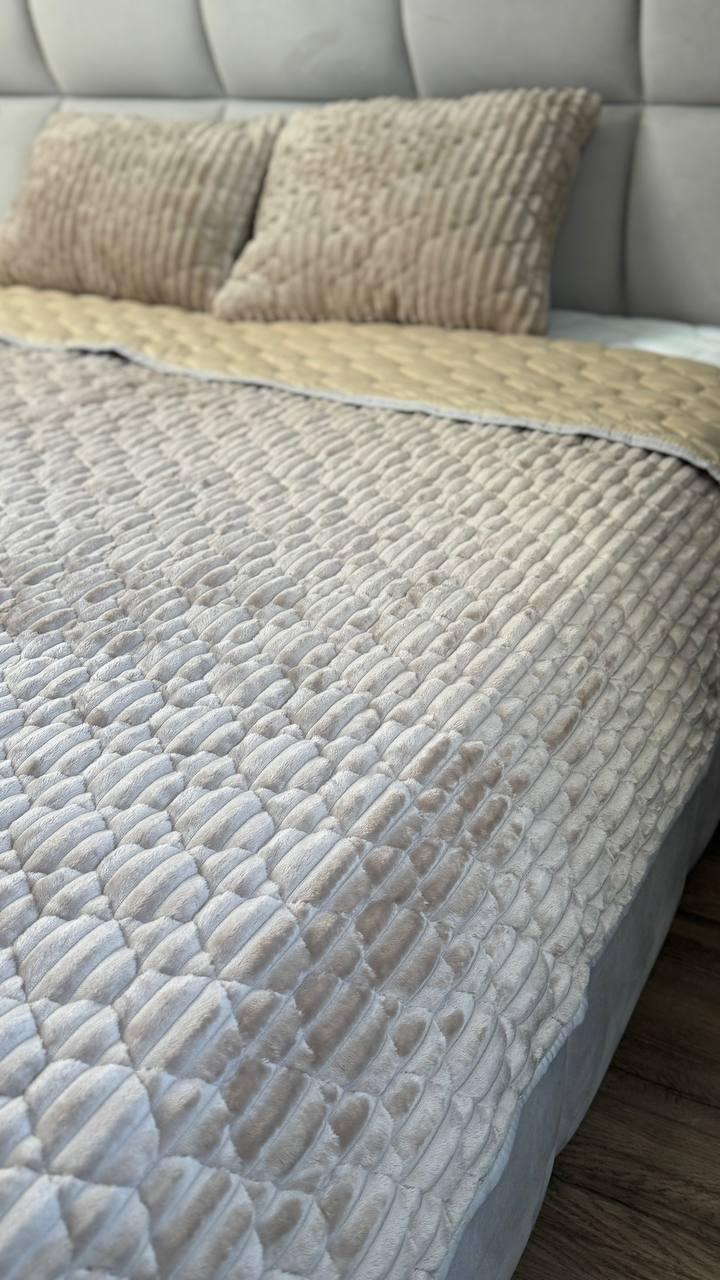 Покрывало стеганое двухстороннее евро 210х230 см/подушки 40х60 см 2 шт. Бежевый (П4К-cap-podush-0010) - фото 5 Покрывало стеганое двухстороннее евро 210х230 см/подушки 40х60 см 2 шт. Бежевый (П4К-cap-podush-0010) - фото 5