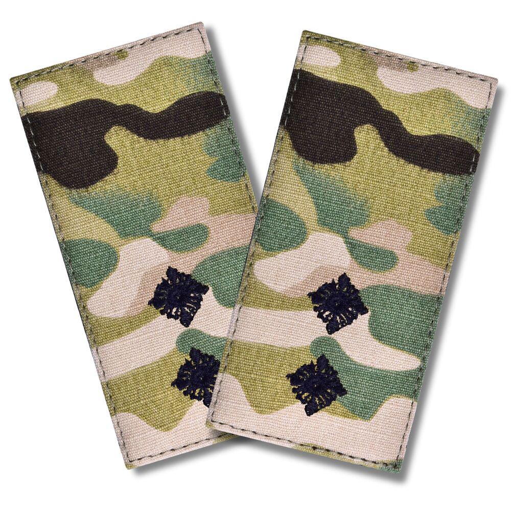 Набор шевронов на липучке погон звания ВСУ Лейтенант 5х10 см 2 шт. Мультикам (26632)
