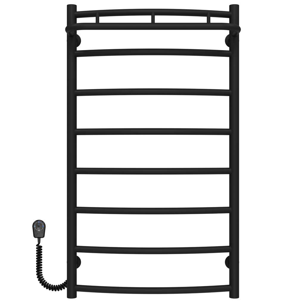 Полотенцесушитель электрический Deffi Классик N П8 EF16 левое подключение нержавеющая сталь 500х900 мм Черный (C.KN.90.50.8.EBL5)