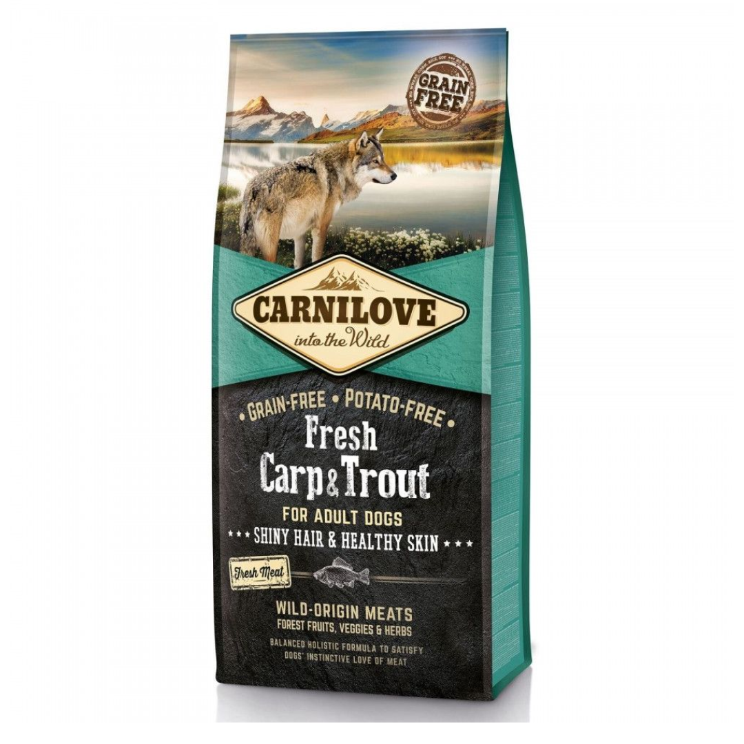 Корм сухий Carnilove Fresh Carp and Trout for dogs для дорослих собак усіх порід з коропом та фореллю 12 кг
