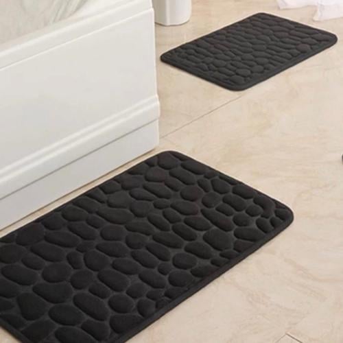 Набор ковриков в ванную и туалет Stone Premium Memory Foam 2в1 80х50/60х40 см Чёрный (NKPS0004) - фото 1 Набор ковриков в ванную и туалет Stone Premium Memory Foam 2в1 80х50/60х40 см Чёрный (NKPS0004) - фото 1