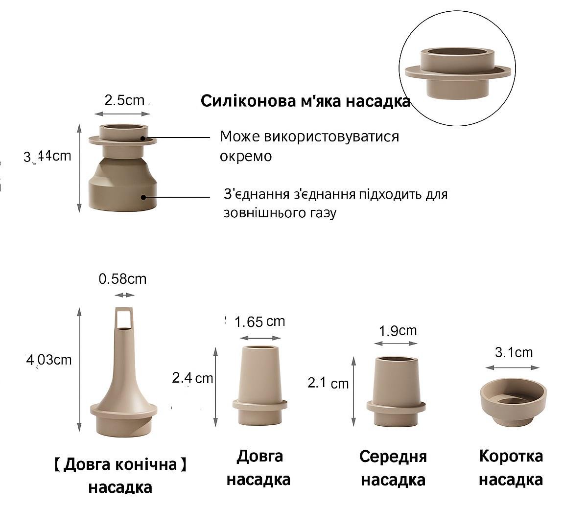 Насос-міні портативний електричний PACOONE 3в1 Бежевий (GR107C4) - фото 6 Насос-міні портативний електричний PACOONE 3в1 Бежевий (GR107C4) - фото 6
