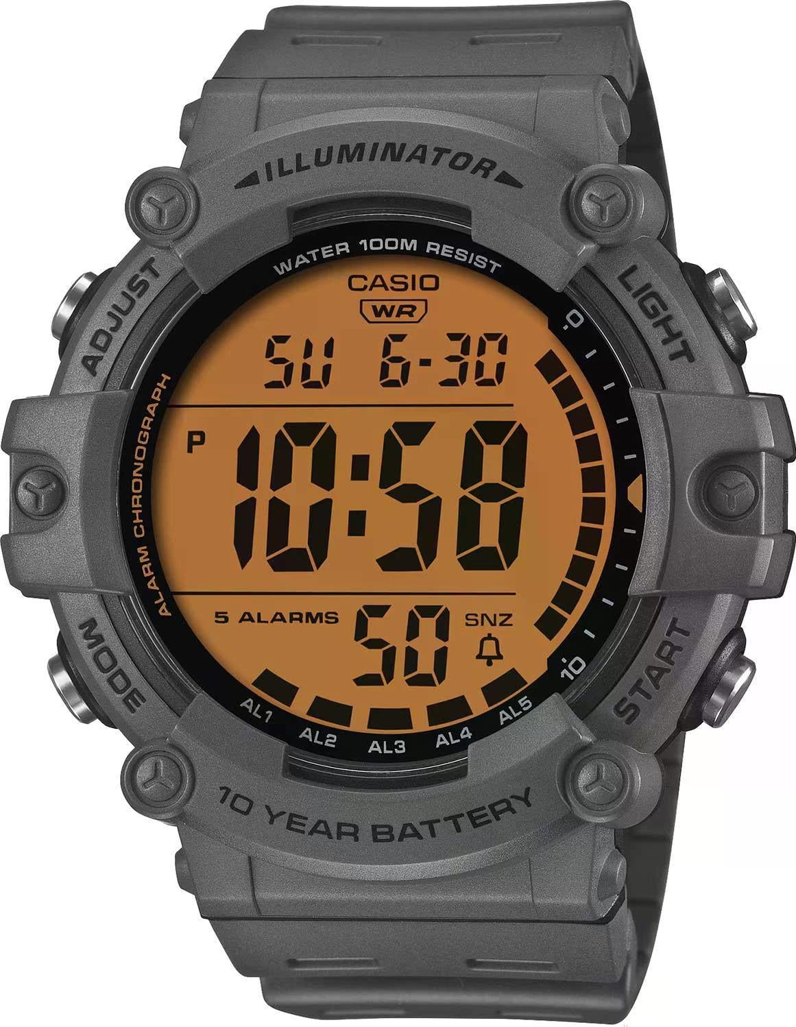Часы мужские Casio AE-1500WHC-8A мировое время полимер браслет
