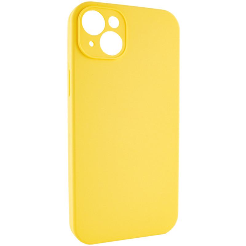 Протиударний чохол Silicone Case Full Camera Protective (AA) NL для Apple iPhone 15 Plus (6.7") Жовтий / Yellow - фото 2