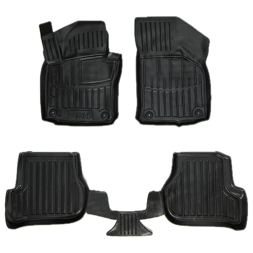 Коврики в салон SOVA-PL для Skoda Octavia II A5 2004-2013 резиновые 4 шт. Черный (28800551)