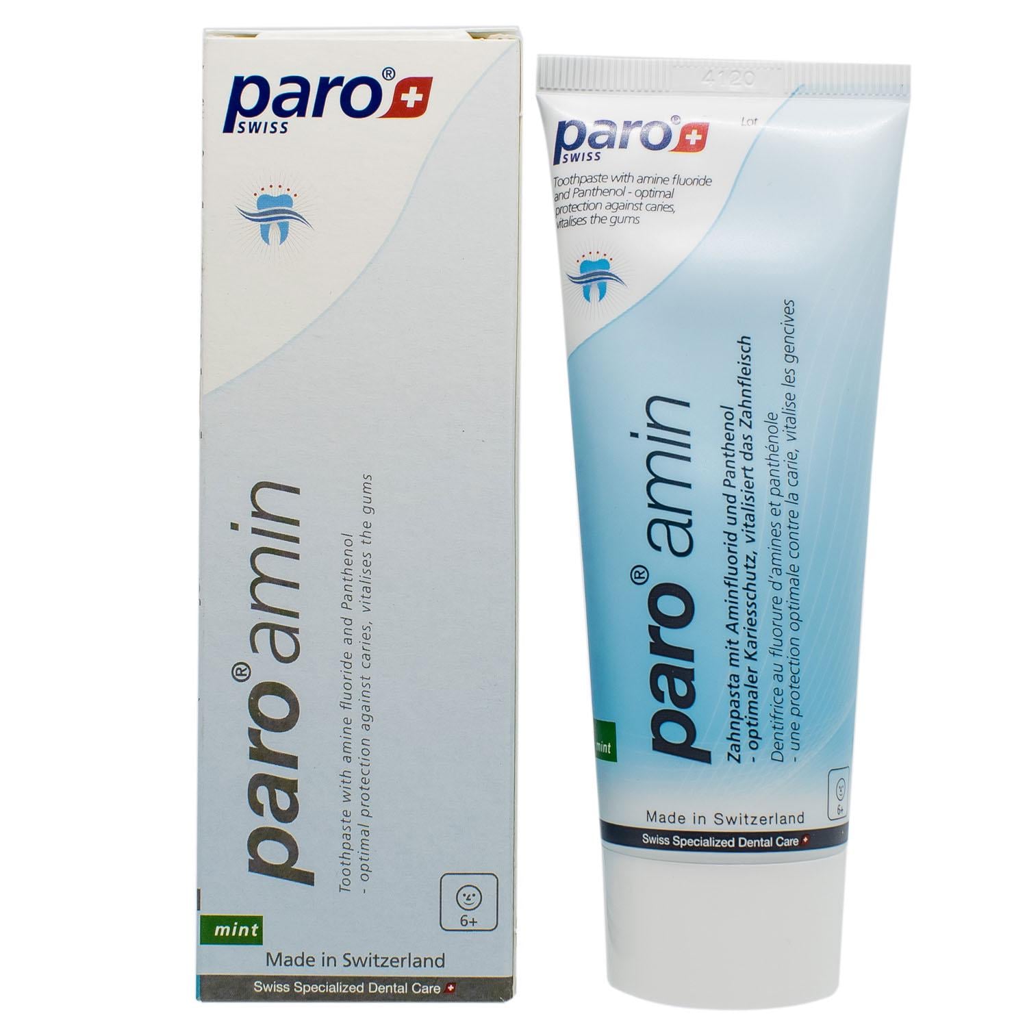 Зубная паста Paro Swiss amin на основе аминофторида 1250 ppm 75 мл (543484)
