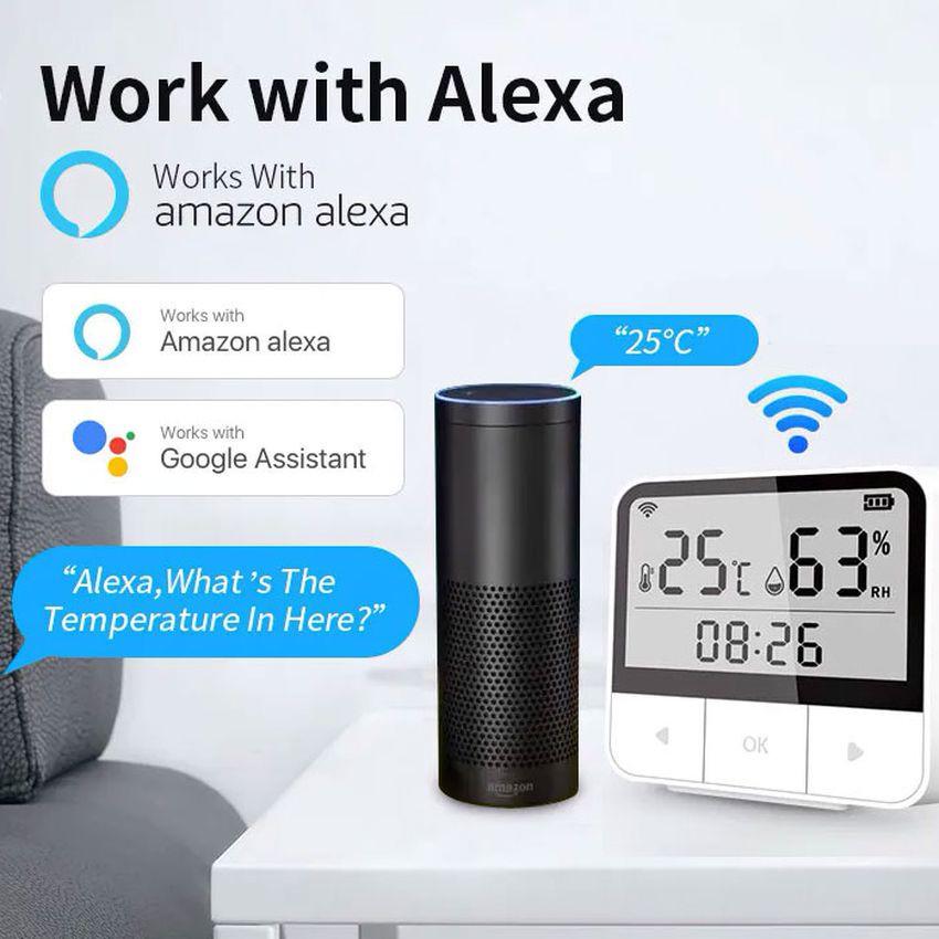 Часы с датчиком температуры и влажности Wifi смарт Tuya Temperature Humidity Sensor удаленный мониторинг - фото 5 Часы с датчиком температуры и влажности Wifi смарт Tuya Temperature Humidity Sensor удаленный мониторинг - фото 5