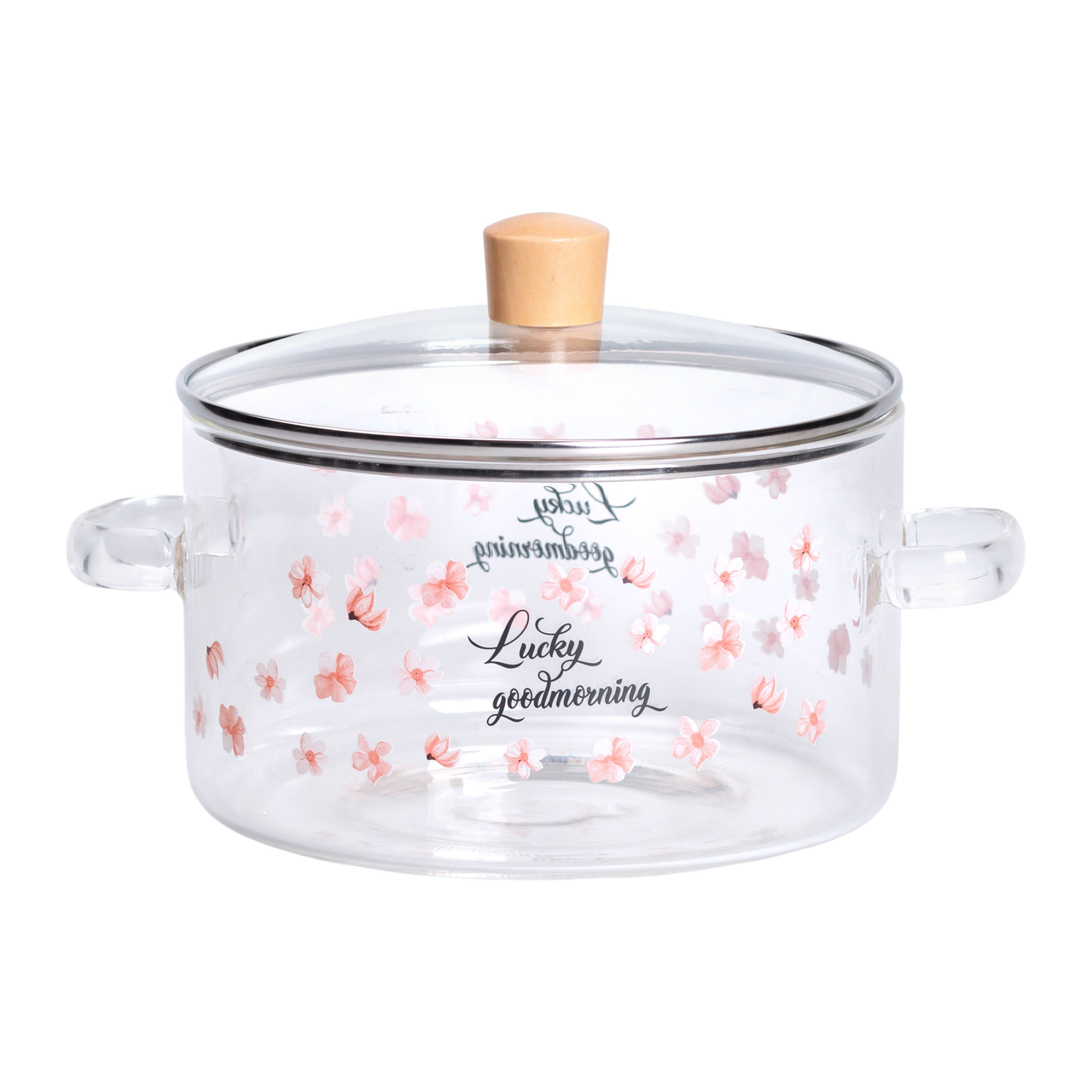 Кастрюля стеклянная с крышкой жаропрочная 3,5 л Прозрачный (HP-34-21)