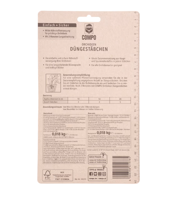 Добриво для орхідей Compo у паличках (C11r) - фото 2