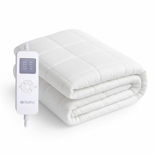 Наматрасник с подогревом 9 режимов пульт ДУ 190x80 см односпальный Белый