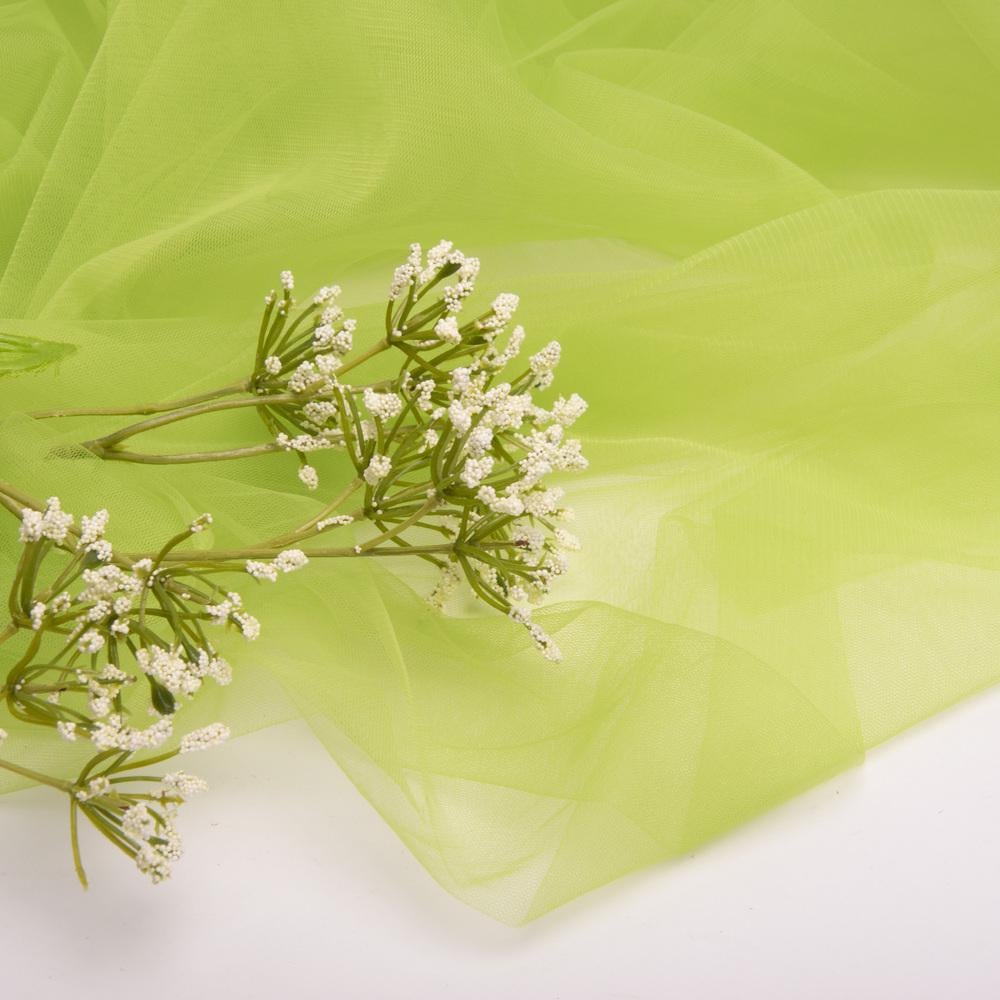 Тканина фатин V-H32 євро 3,0 м Салат (23707) - фото 2 Тканина фатин V-H32 євро 3,0 м Салат (23707) - фото 2