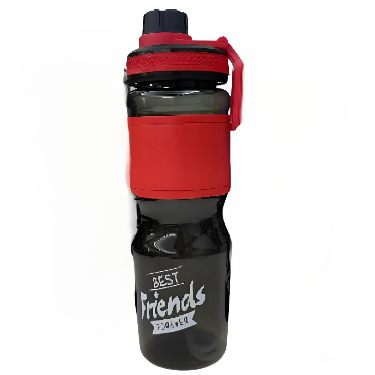 Бутылка для спортивного питания и воды Best Friends R33454 660 мл силиконовые вставки Черный/Красный (cbcd5622)