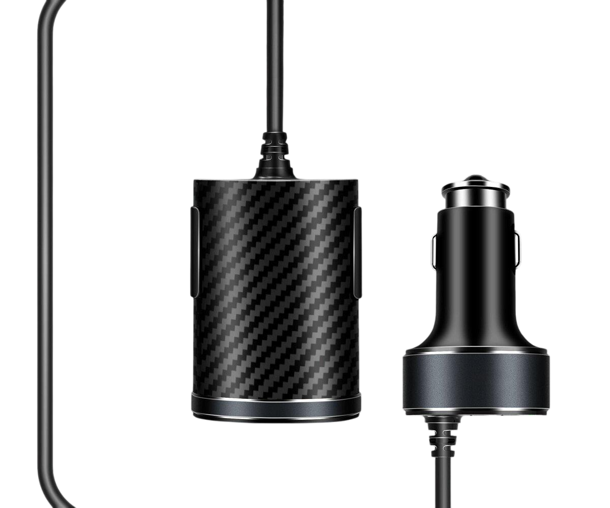 Зарадное устройство автомобильное ОЗУ/USB HUB CHAROME C7 18W 4USB 1,2 м Black (566750)