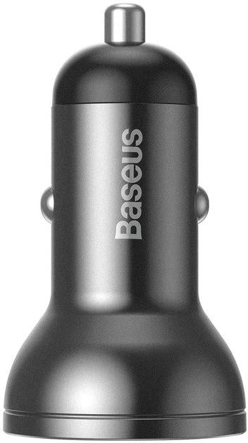 Зарядний пристрій в автомобіль Baseus Digital Display Dual USB 4.8A Car Charger 24W Grey (CCBX-0G) - фото 5 Зарядний пристрій в автомобіль Baseus Digital Display Dual USB 4.8A Car Charger 24W Grey (CCBX-0G) - фото 5