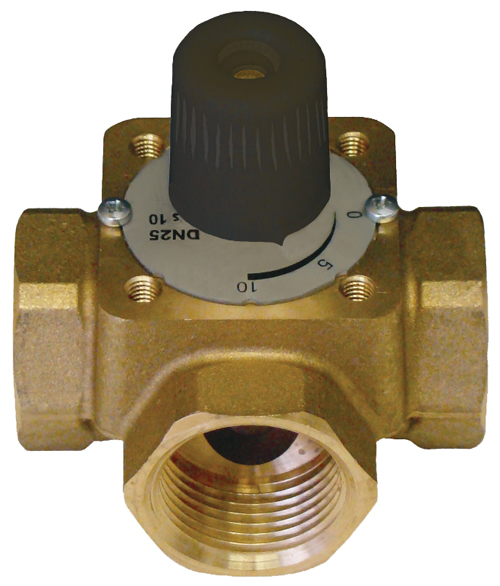 Клапан трехходовой поворотный Herz DN40 1 1/2'' смесительно-распределительный