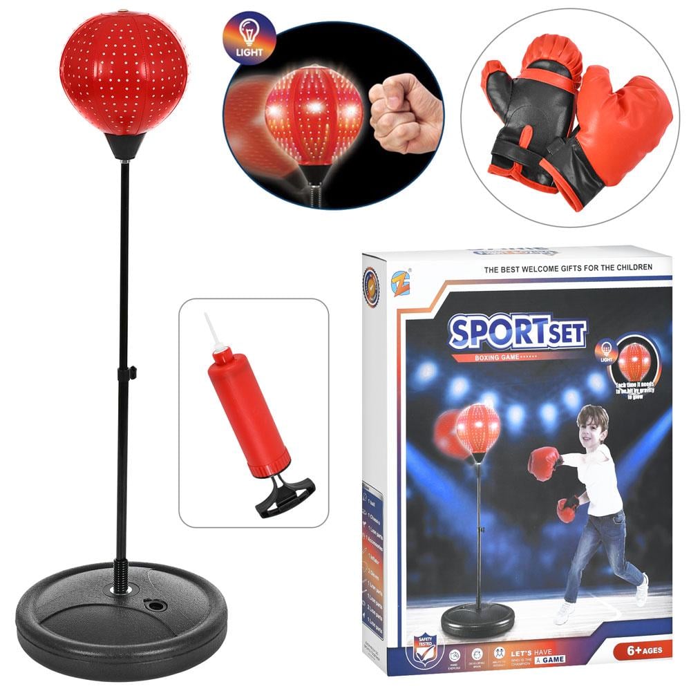 Набор для бокса MR1508 груша 20–25 см/перчатки/световые эффекты - фото 3