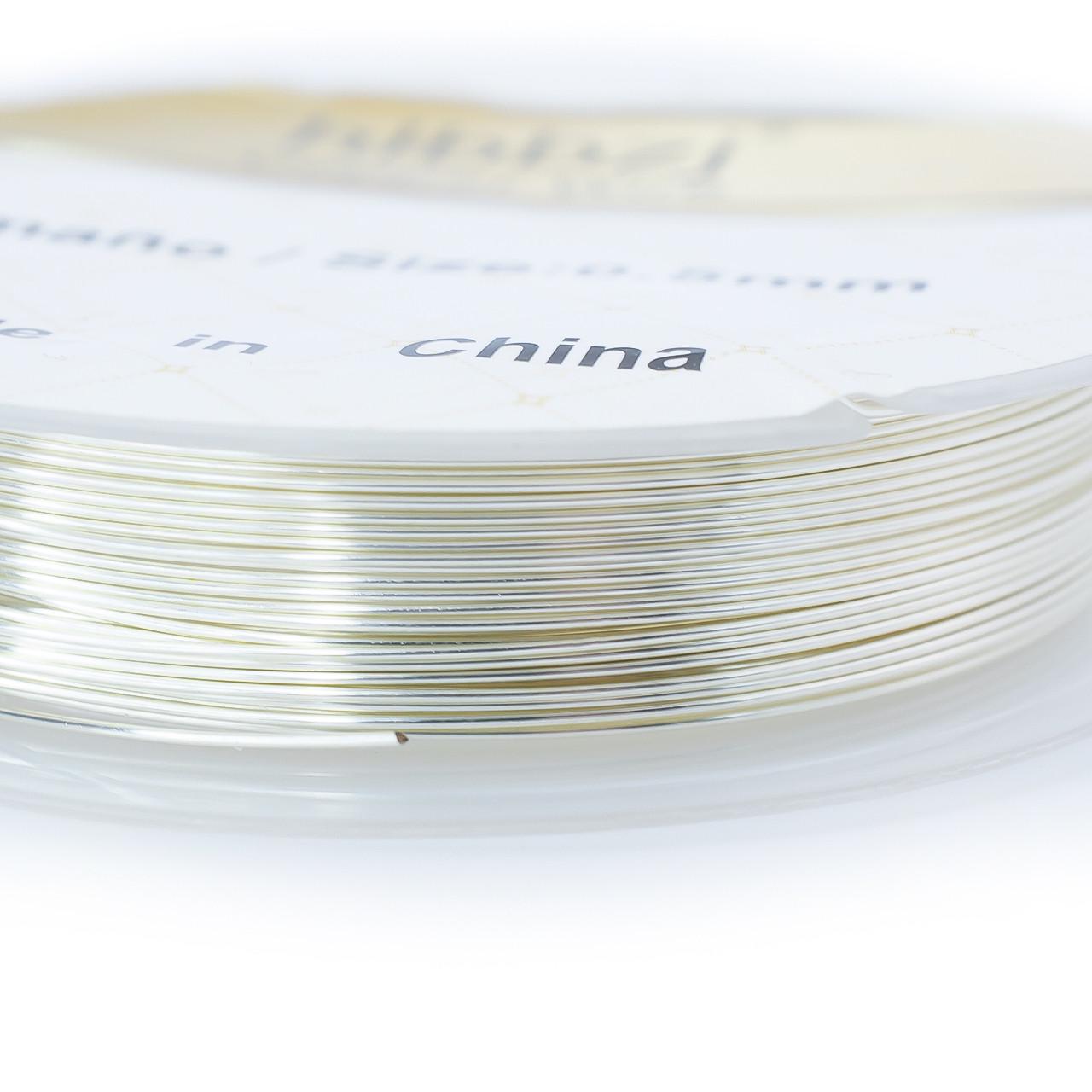 Проволока медная для рукоделия 0,4 мм 1 шт. катушка 9,2 м Серебристый (ПМ0004г00)