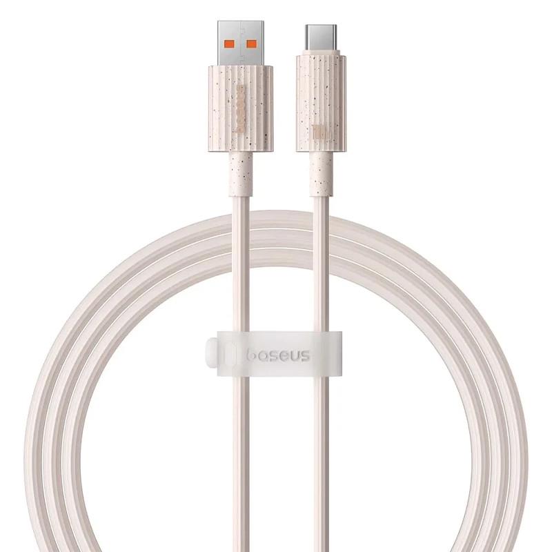 Дата-кабель BASEUS Habitat Series Fast Charging USB to Type-C 100W 1 м Wheat Pink (00000074709_1)