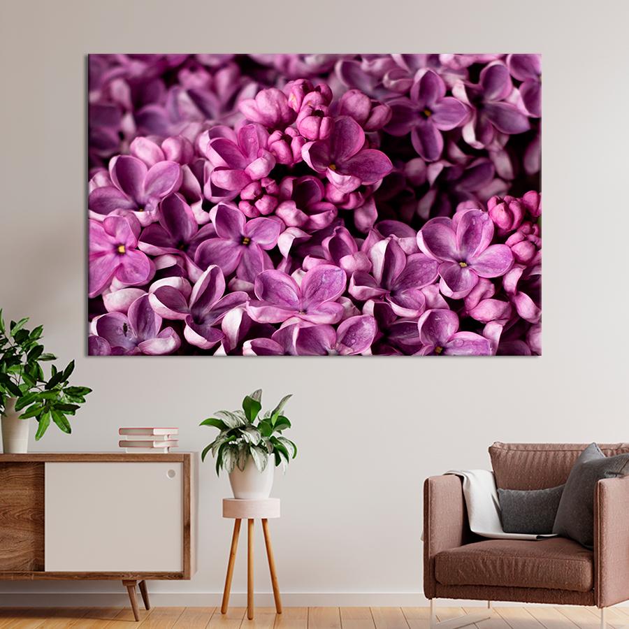 Картина цветы и растения Фон из сирени 80x54 см (A981-1)
