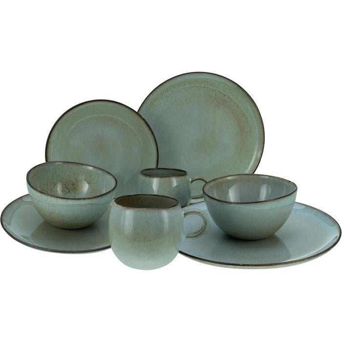 Столовий сервіз Creatable Stone на 2 персони 8 пр. Сіро-зелений (33494188)