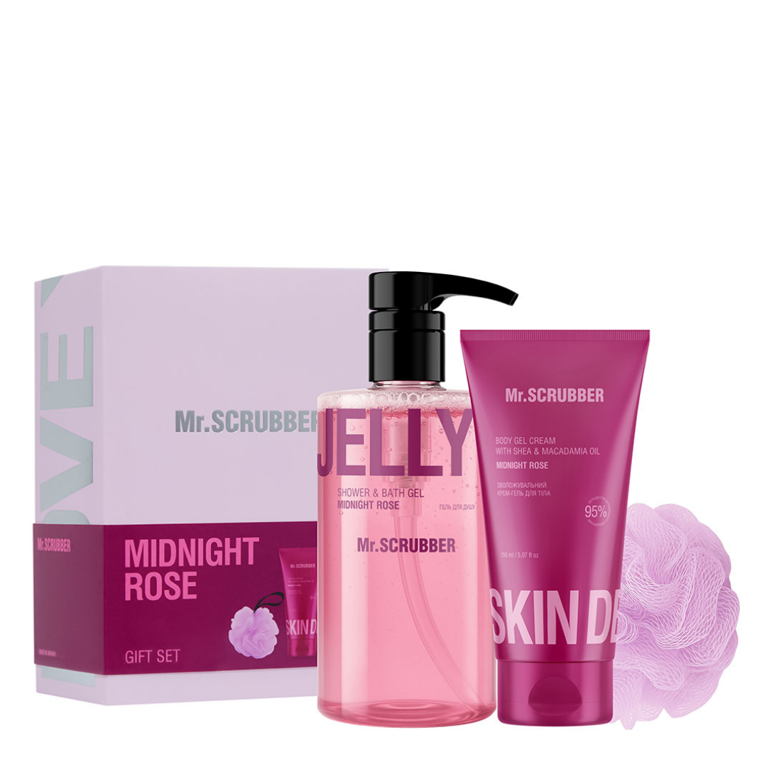 Подарунковий набір косметики для жінок Mr. Scrubber Gift Set Midnight Rose 3 продукти (13353397)