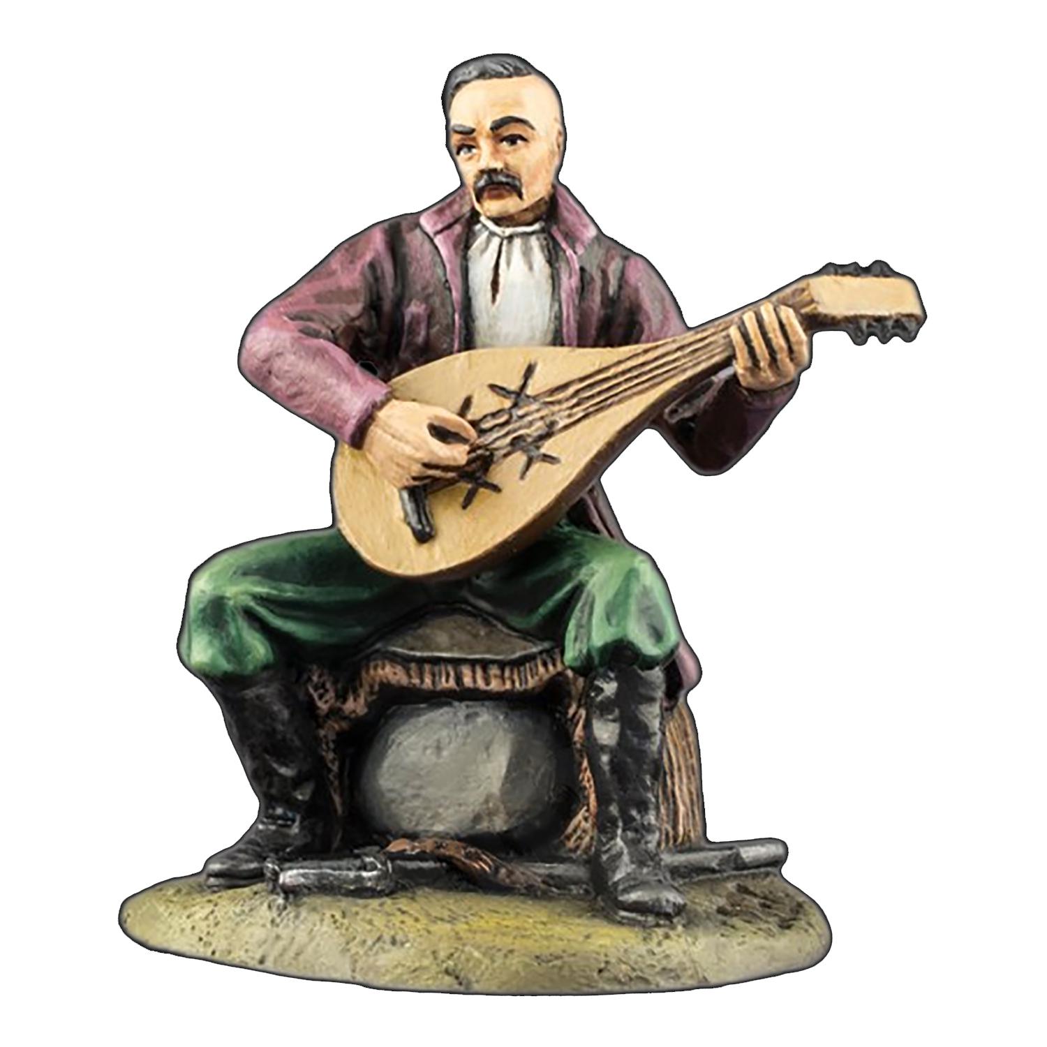 Статуэтка коллекционная крашеная Казак с бандурой из металла и олова 6,5 см (42000048) Статуэтка коллекционная крашеная Казак с бандурой из металла и олова 6,5 см (42000048)