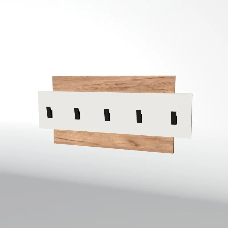 Вішалка настінна Еверест Нордік Білий/Дуб сонома (26824205) Вішалка настінна Еверест Нордік Білий/Дуб сонома (26824205)