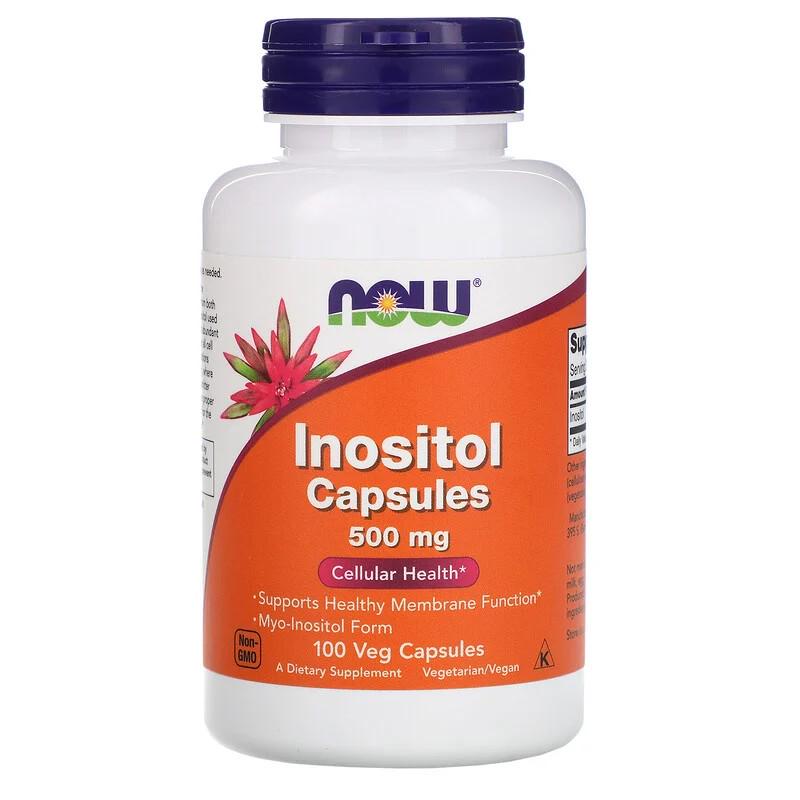 Натуральна добавка Now Foods Inositol Capsules 500 мг 100 капсул