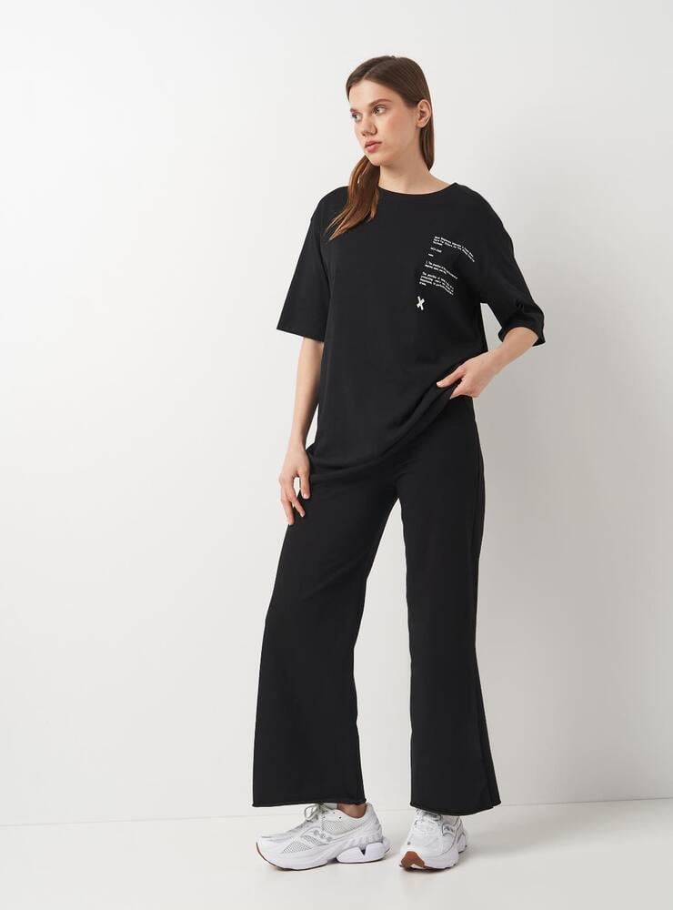 Комплект футболка/брюки Modaway 43-1019x10 женский S Черный