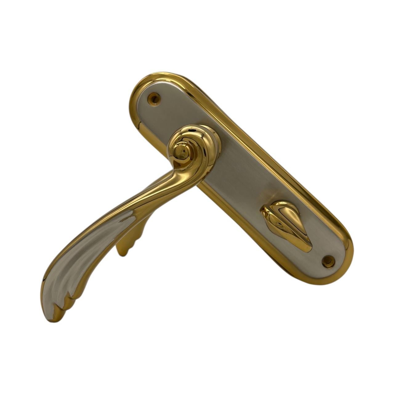 Дверные ручки межкомнатные из латуни дверей Ozcanlar 62 мм Tuna WC Alb Saten (360023)