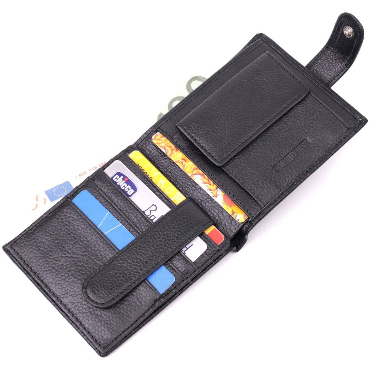 Гаманець чоловічий шкіряний ST Leather 22465 Чорний - фото 4