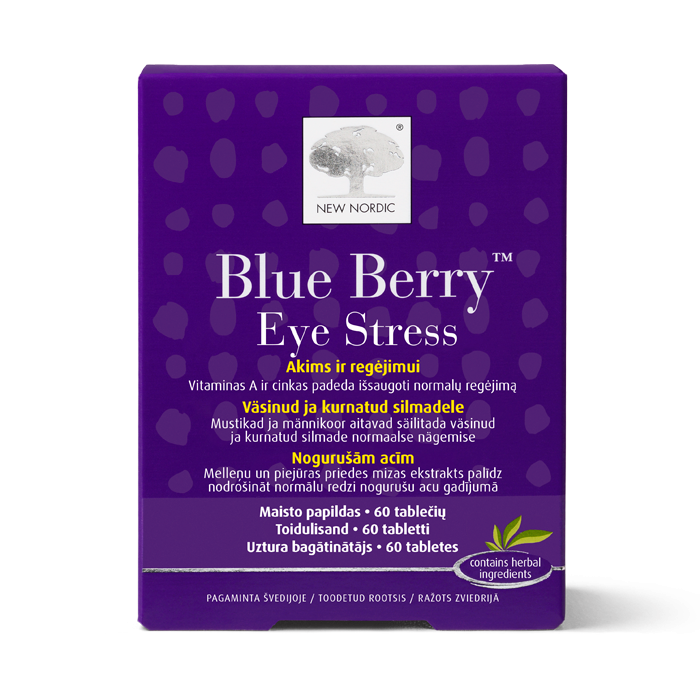 Вітаміни New Nordic Blue Berry Eye Stress для очей 60 таб. (14096357) - фото 1