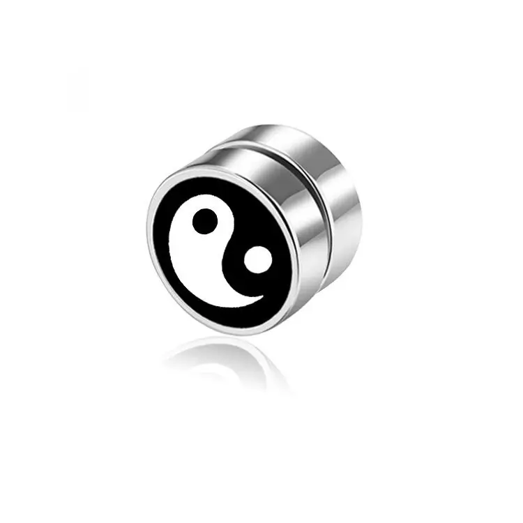 Сережки магнітні кліпси інь-янь чоловічі на одне вухо (1352725180)