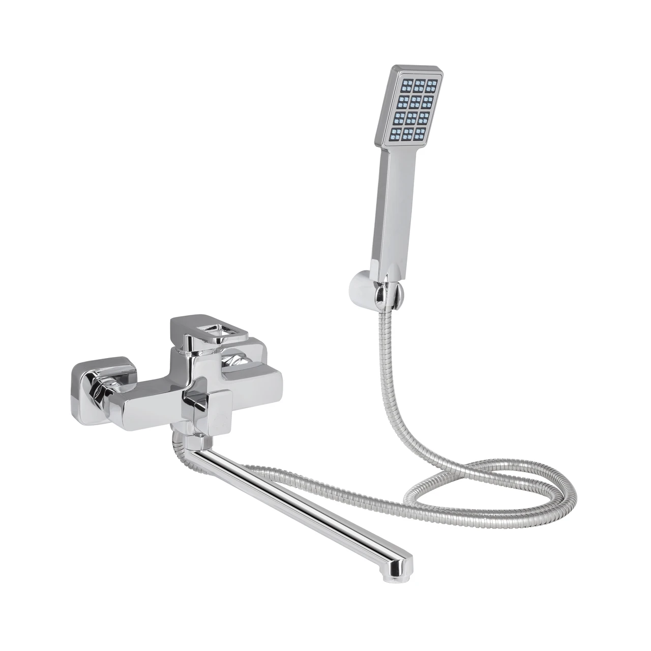 Смеситель для ванны Lidz Wawel 005 k35 LDWAW005CRM45389 с поворотным изливом с душевым гарнитуром Chrome (2552208795)