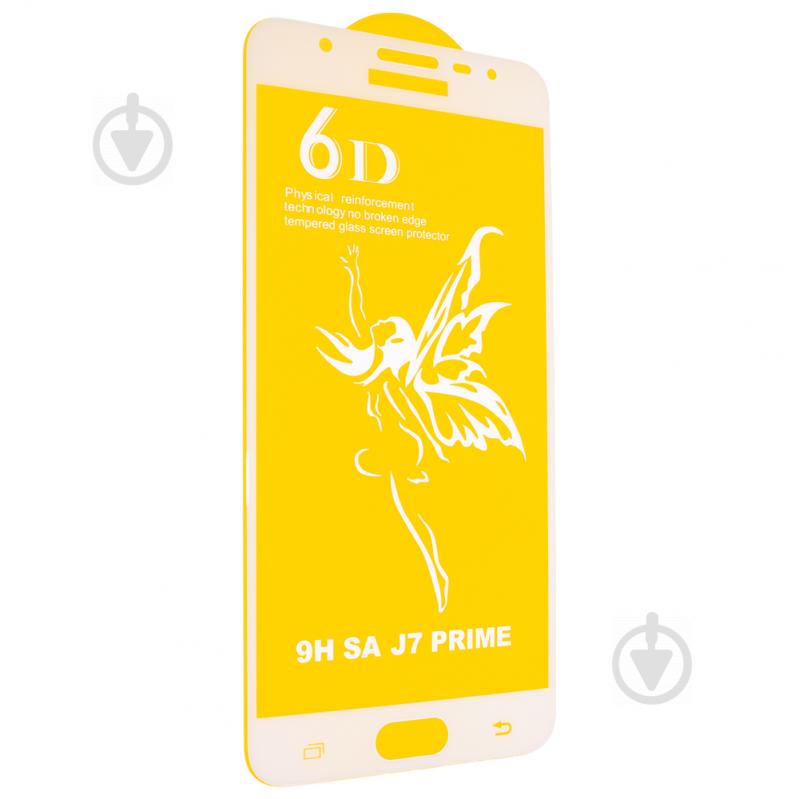 Защитное стекло 6D Premium Glass 9H Full Glue для Samsung J7 Prime G610 White (00005820)