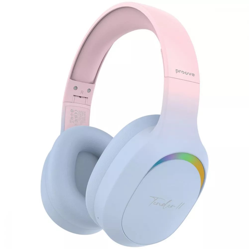 Наушники беспроводные Proove Tender 2 APP с Bluetooth 6.0 Blue/Pink (HPTR2001AP08)