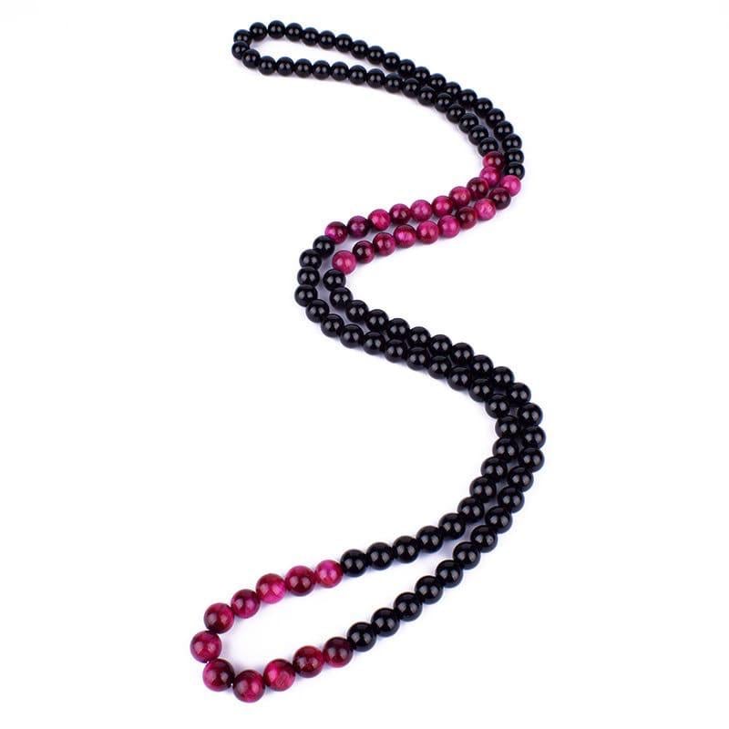 Намисто з агату та тигрового ока р. 40 (19020)