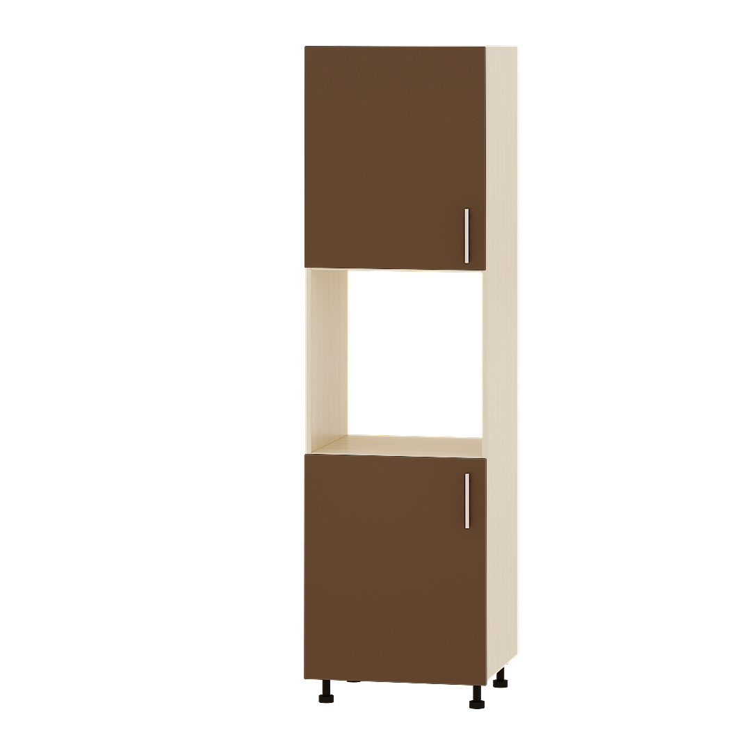 Шкаф кухонный Эверест Оптима модуль Пенал Н76-600 60х57х215 см Капучино/Дуб Молочный (04380)