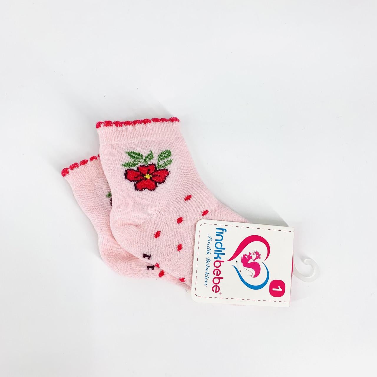 Шкарпетки дитячі 7541 FINDIK BEBE 10-12 см 1 рік. Рожевий (32539416)