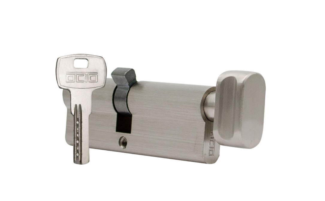 Цилиндровая сердцевина дверного замка OCTO PROFI 40×50T с барашком 5 лазерных ключей (024-098)