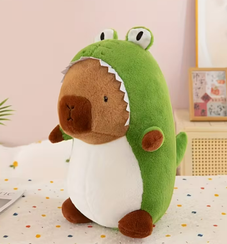 Мягкая игрушка плюшевая детская Капибара в костюме крокодила 23 см (2790151527)