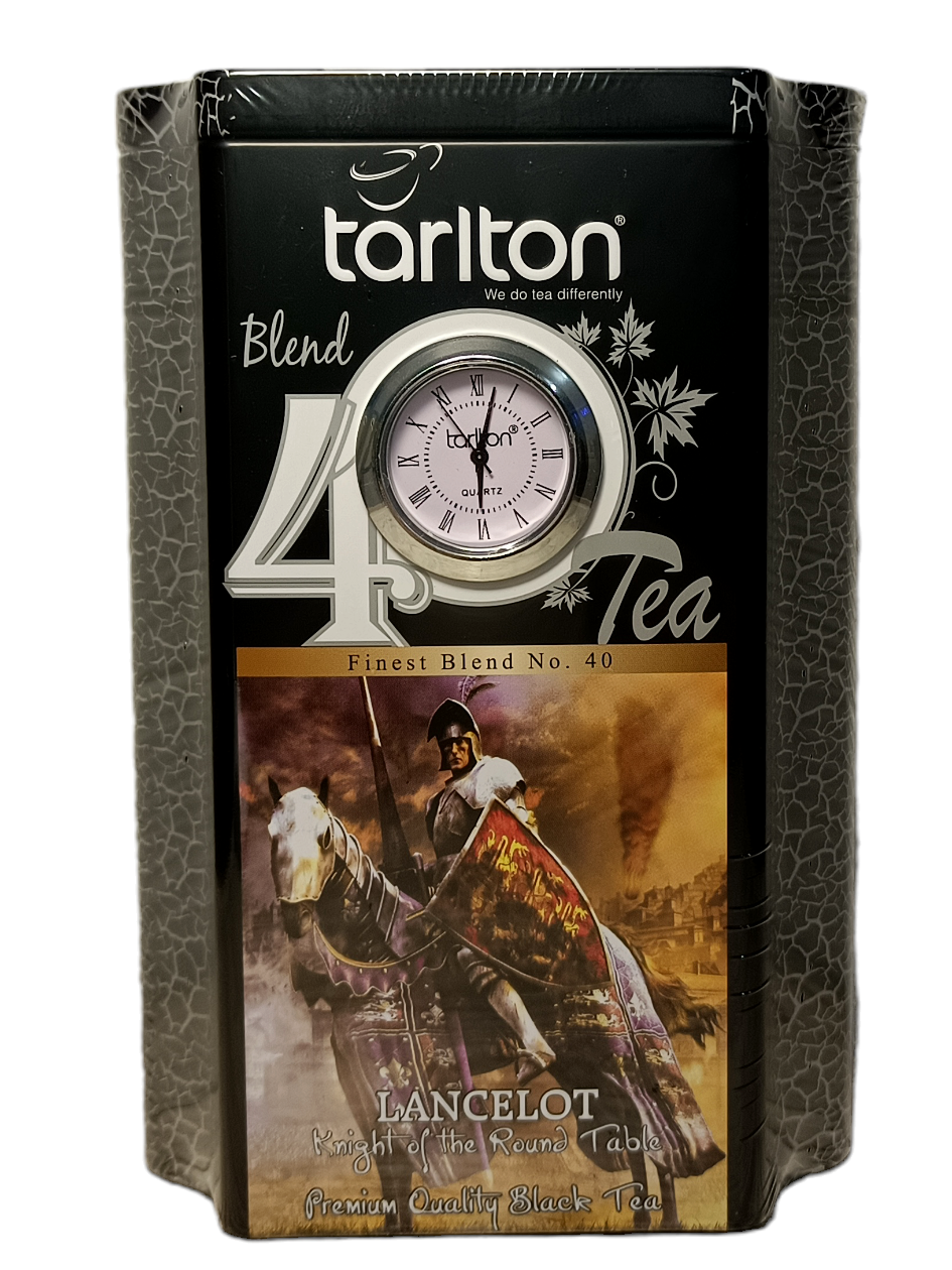 Чай Tarlton Blend Lancelot Чечерныйрный цейлонский крупнолистовой OPA в металлической банке с часами 200 г (58855)