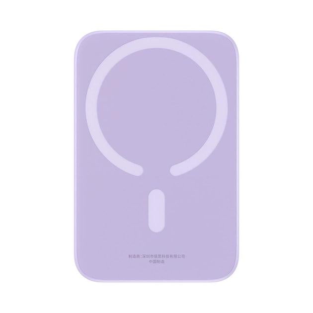 Повербанк Baseus Magnetic Mini 6000 mAh 20 W 2в1 QC3.0+PD3.0 з бездротовою зарядкою Qi 15 W Purple (P10059002513-00) - фото 1