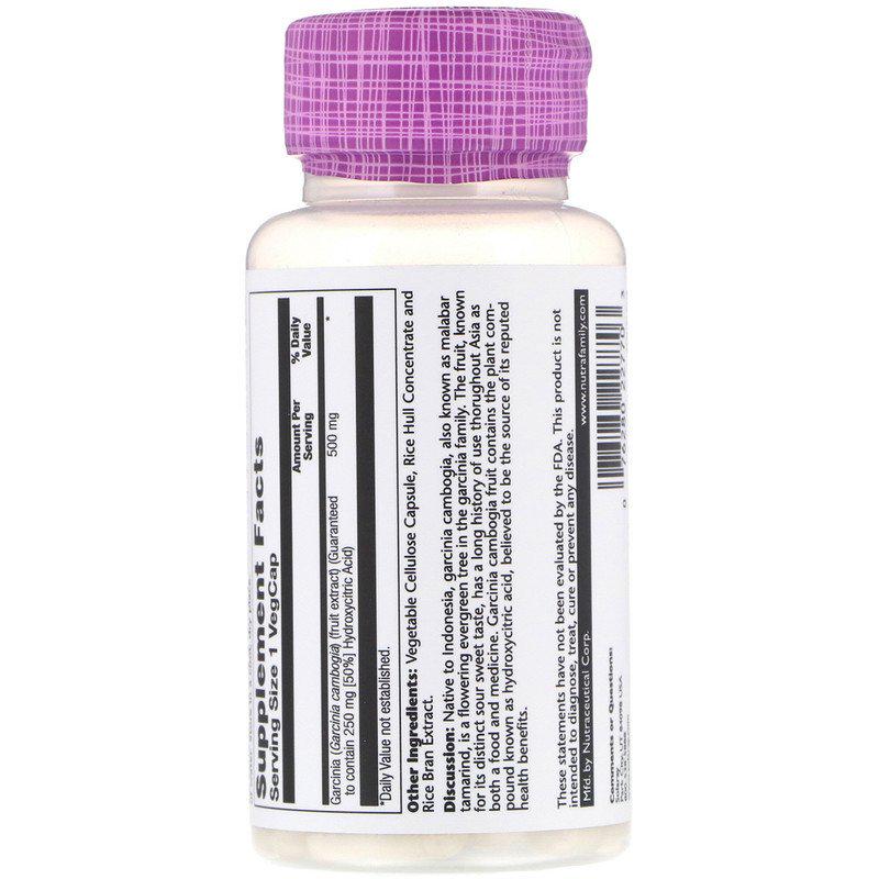 Экстракт плодов гарцинии камбоджийской Solaray 500 мг 60 капсул - фото 2 Экстракт плодов гарцинии камбоджийской Solaray 500 мг 60 капсул - фото 2