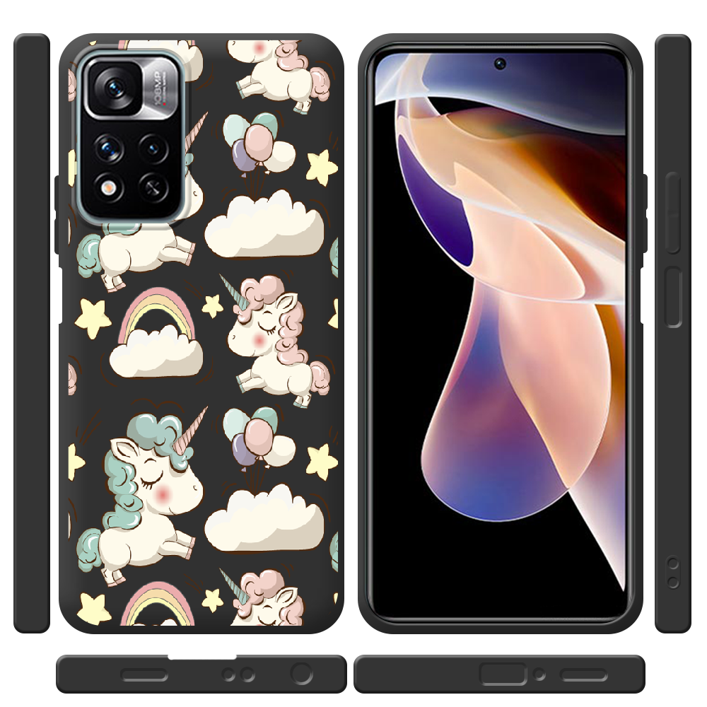 Чохол BoxFace Xiaomi Redmi Note 11 Pro Plus 5G Unicorns Чорний силікон (44441-cc2-44442) - фото 2