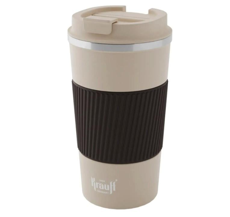 Термокружка Krauff Komfort из нержавеющей стали 510 мл Бежевый - фото 1 Термокружка Krauff Komfort из нержавеющей стали 510 мл Бежевый - фото 1