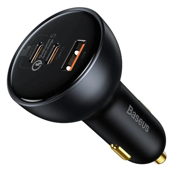 Зарядний пристрій автомобільний BASEUS Qualcomm QC 5 Technology Multi-Port Fast Charge Car Charger 160W USB+2Type-C (2i0-c4b) Зарядний пристрій автомобільний BASEUS Qualcomm QC 5 Technology Multi-Port Fast Charge Car Charger 160W USB+2Type-C (2i0-c4b)