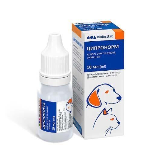Капли глазные/ушные Ципронорм суспензия 10 мл Капли глазные/ушные Ципронорм суспензия 10 мл